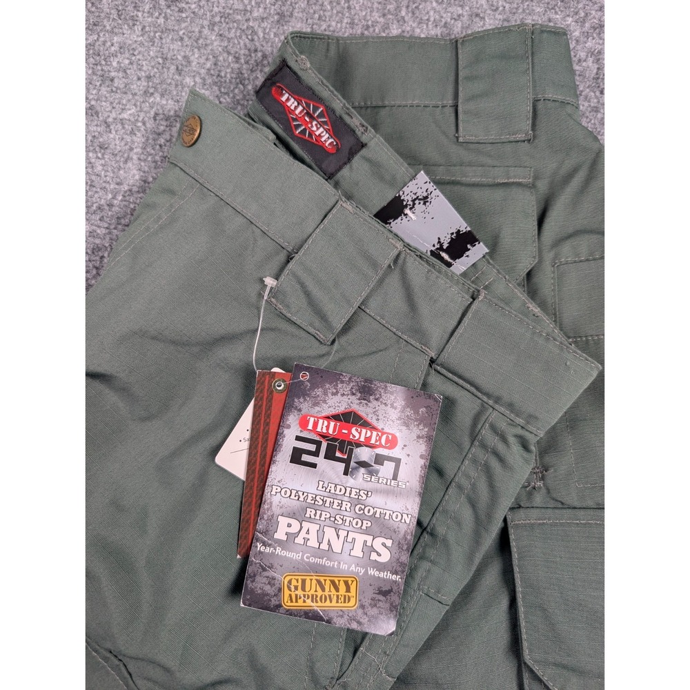 Tru-Spec 24-7 Tactical Pants Womens 12 Green Ripstop Cargo NWT